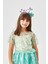 Mint Yıldız Baskılı Kız Çocuk Tül Crop 5