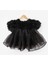 Siyah Gül Detaylı Tül Etekli Kız Çocuk Elbise - Nelia 6