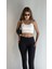Kadın Yüksek Bel Siyah Basic Slim Fit Tayt 3