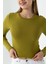Kadın Bisiklet Yaka Pamuklu Basic Body Yeşil - MW0000832 5
