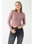 Kadın Bisiklet Yaka Pamuklu Basic Body Pembe - MW0000832 3