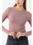 Kadın Bisiklet Yaka Pamuklu Basic Body Pembe - MW0000832 4