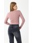 Kadın Bisiklet Yaka Pamuklu Basic Body Pembe - MW0000832 5