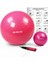 65 cm Pilates Topu Şişirme Pompası ve 20 cm Denge Topu Seti Egzersiz Topu 65CM Plates Seti Fuşya 1