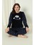 Fawn 3317 Peluş Welsoft Polar Kışlık Yumoş Kadın Pijama Takımı Uyuyan Kedili 4