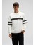 Pamuklu Regular Fit Bisiklet Yaka Şerit Detaylı Sweat Erkek Sweat EM618 1