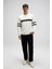 Pamuklu Regular Fit Bisiklet Yaka Şerit Detaylı Sweat Erkek Sweat EM618 3