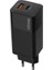 65W Çift Port Ultra Hızlı Şarj Aleti - Gan Destekli Android & iPhone & MacBook & iPad USB Qc3.0& Type-C Pd Şarj Adaptörü - Siyah 2