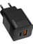 20W Çift Port Mini Hızlı Sarj Aleti - Düşük Isıda Sarj Et Gan Destekli iPhone & Android & iPad USB Qc3.0& Type-C Pd Şarj Adaptörü - Siyah 2