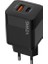 20W Çift Port Mini Hızlı Sarj Aleti - Düşük Isıda Sarj Et Gan Destekli iPhone & Android & iPad USB Qc3.0& Type-C Pd Şarj Adaptörü - Siyah 3