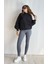 Kadın Balıkçı Yaka Uzun Kollu Basic Sweatshirt 3