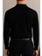 Erkek Uzun Kollu Yarım Fermuarlı Siyah Sweatshirt 5