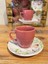 Keraart 6 Kişilik Pembe Lal Desenli Stoneware Kahve Takımı 12 Parça 2