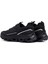 Erkek Siyah Bağcıklı Kalın Tabanlı Kumaş Sneaker 25WFD69416F 5