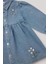 Kız Bebek Denim Elbise Kloş Tasarım Günlük Kullanım İçin Gri Renkli 3