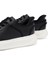 Erkek Siyah Bağcıklı Kalın Tabanlı Deri Sneaker 25WFD694318 8