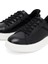 Erkek Siyah Bağcıklı Kalın Tabanlı Deri Sneaker 25WFD694318 9