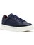Erkek Lacivert Bağcıklı Kalın Tabanlı Deri Sneaker 25WFD685218 6