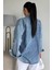 Kadın Nakış Detaylı Taş Işlemeli Çift Cepli Jean Kot Ceket P-00018104 4
