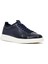 Erkek Lacivert Bağcıklı Kalın Tabanlı Deri Sneaker 25WFD693618 6