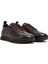 Erkek Kahverengi Bağcıklı Deri Casual Sneaker 25WFD693522 3