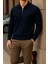 Erkek Kışlık Basic Uzun Kol Lacivert Bol Sweatshirt 6