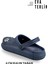 Aksesuarlı 4 cm Kalın Taban Kadın Sabo Terlik Hastane Terliği 1014 Lacivert 3