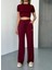 Osy Modal Yumuşak Dokulu Kumaş Nakış Işlemeli Rahat Bol Paça Eşofman Pantalon 3