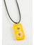 Allzey Papatya Dikdörtgen Epoksi Kolye-Sarı 2