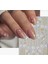 Gold Love Beyaz Çiçekli Tırnak Süsleme Stickerı Nail Art Süslemeleri 1