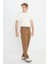 Erkek Regular Fit Düz Paça Camel Chino Pantolon - W221266211 1