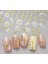 Gold Love Beyaz Çiçekli Tırnak Süsleme Stickerı Nail Art Süslemeleri 2
