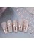 Rose Gold Çiçek Tırnak Süsleme Stickerı Nail Art Süslemeleri 3