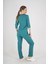 Unisex Ameliyat Yeşili Violet Model Scrubs Takım Doktor Hemşire Üniforması 3
