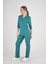 Unisex Ameliyat Yeşili Violet Model Scrubs Takım Doktor Hemşire Üniforması 4