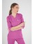 Unisex Açık Mor Violet Model Scrubs Takım Doktor Hemşire Üniforması 4