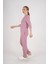 Unisex Pudra Violet Model Scrubs Takım Doktor Hemşire Üniforması 5