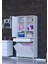Asra 85X173X32,5CM 1 Çekmece, 2 Göz Sepet, 1 Kapak, 6 Raflı Organizatör Mutfak Dolabı Çok Amaçlı Dolap 1
