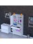 Asra 85X173X32,5CM 1 Çekmece, 2 Göz Sepet, 1 Kapak, 6 Raflı Organizatör Mutfak Dolabı Çok Amaçlı Dolap 4