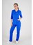 Unisex Saks Mavi Violet Model Scrubs Takım Doktor Hemşire Üniforması 1