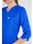 Unisex Saks Mavi Violet Model Scrubs Takım Doktor Hemşire Üniforması 6