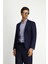 Slim Fit Yünlü Armürlü Ceket 6