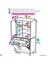 Asra 55X173X32,5CM 1 Çekmece, 1 Göz Sepet, 1 Kapak, 8 Gözlü Organizatör Mutfak Dolabı Çok Amaçlı Dolap 5