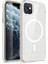 Apple iPhone 11 Kılıf M-Safe Şarj Özellikli Parlayan Simli Saydam Renkli Allstar Kapak 2