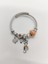 Charm Çelik Bileklik Silver Kalpli Somon 2