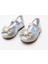 Gümüş Şeffaf Kar Tanesi Fiyonklu Kız Çocuk Babet Ayakkabı 4