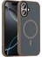 Apple iPhone 17 Kılıf Mat Arka Yüzey Wireless Şarj Özellikli Flet M-Safe Kapak 1
