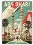 Abu Dhabi Abu Dabi Ahşap Poster 20X29 cm 1