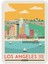 Los Angeles Golden State United States Ahşap Poster 20X29 cm 1