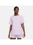 Sportswear Essentials Kadın Mor T-Shirt - Bol ve Uzun Kesim %100 Pamuk -FD4149-511 3